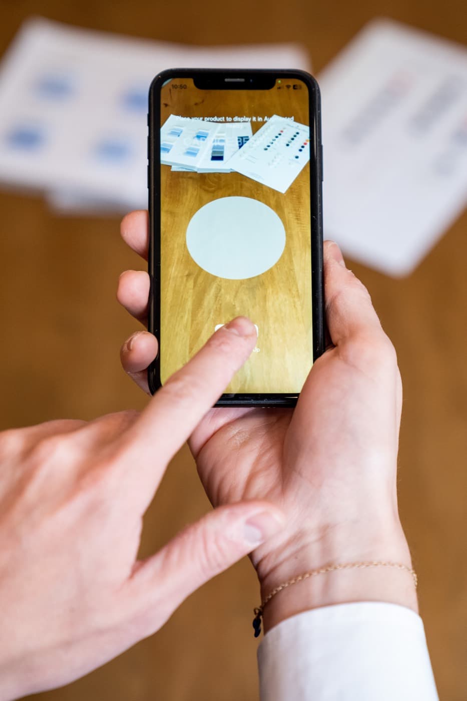 Measurements captured on a phone using the Caprice Bespoke measurement app