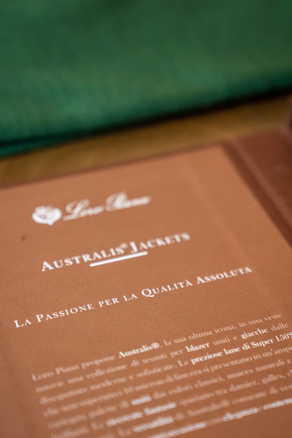 An Italian mill fabric book used to select cloth for a production run